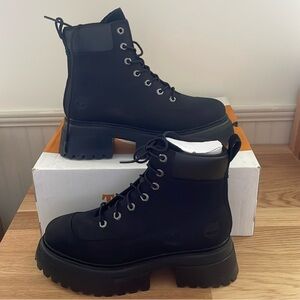 Timberland Sky 6 Inch Lace Up Black Nubuck US 8.5